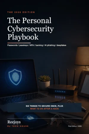 The Personal Cybersecurity Playbook 2026: ebook cover