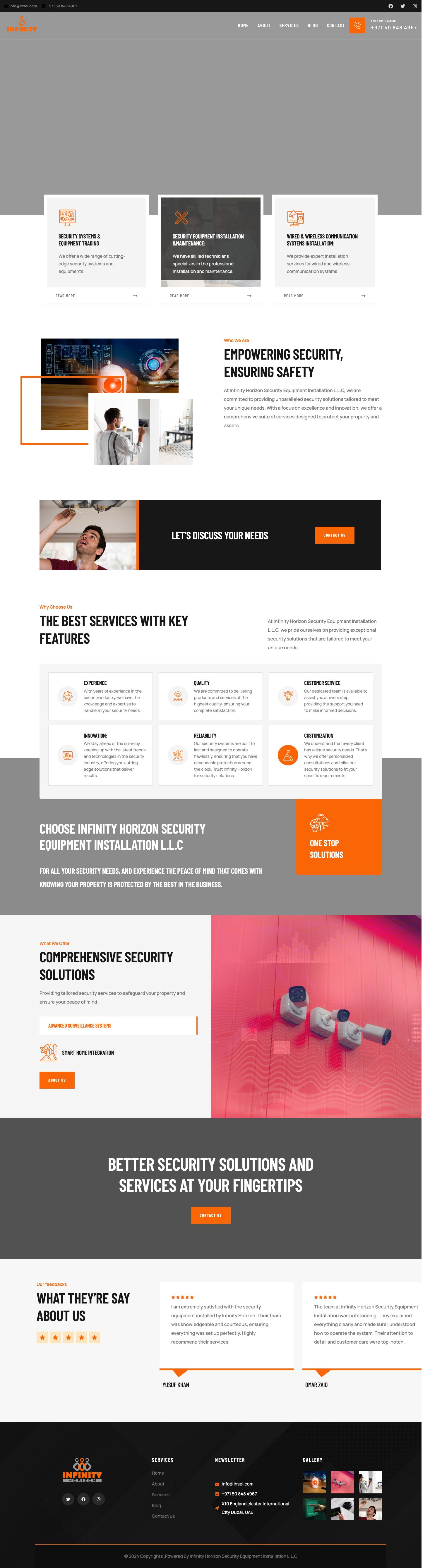 IHSEI Infinity Horizon Security Equipment website